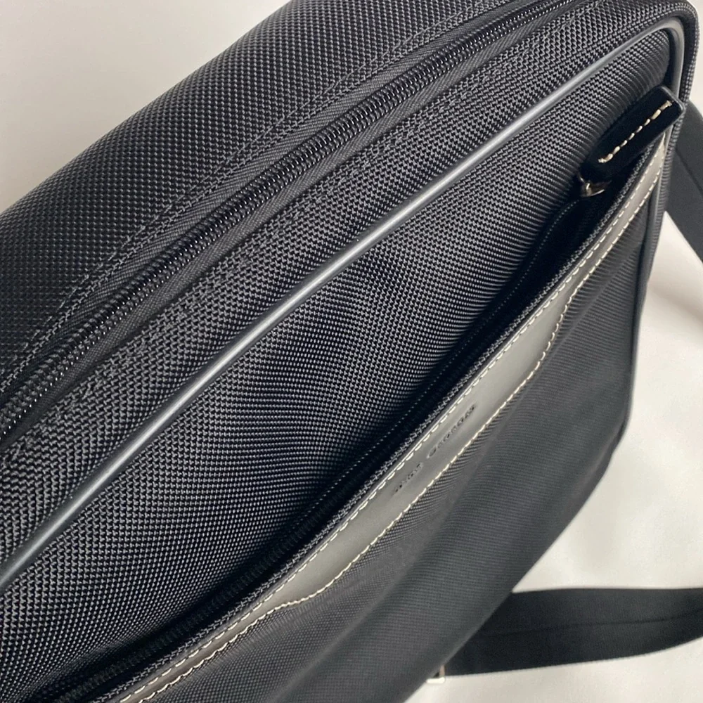 Jack Georges New nylon/ leather computer bag New no tags 12x12x4